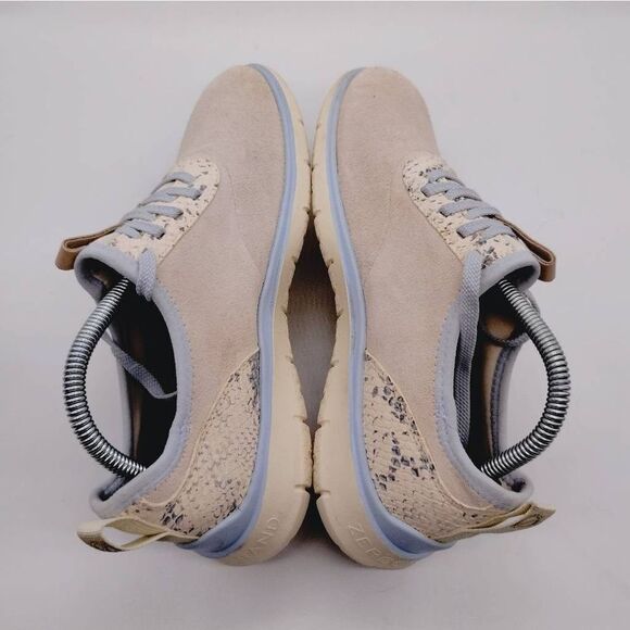 Cole Haan Zerogrand Ivory Suede Python Print Casual Sneakers Womens Size 9.5‎ - Picture 5 of 8